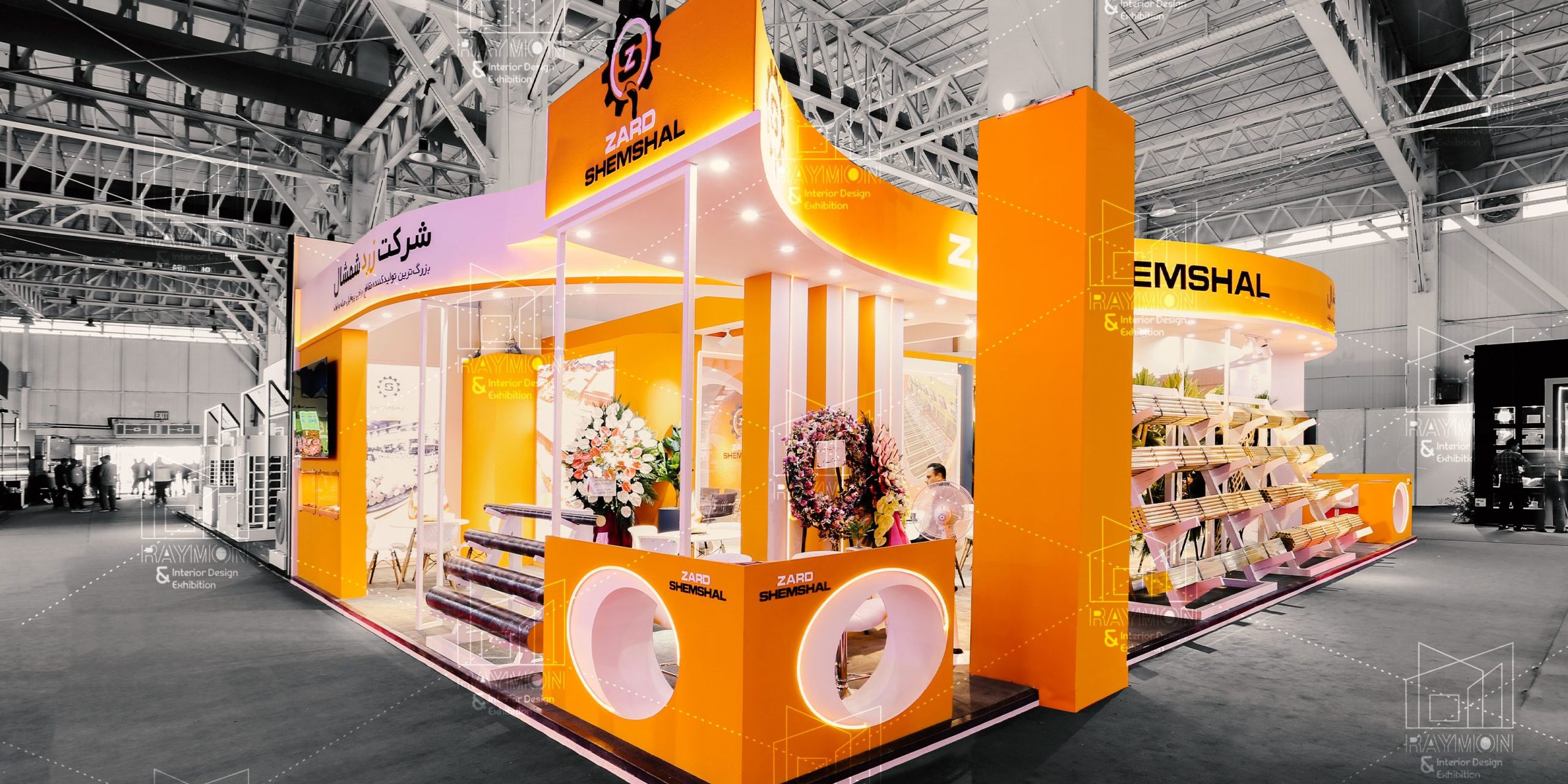 طراحی و ساخت غرفه زرد شمشال سال 1404