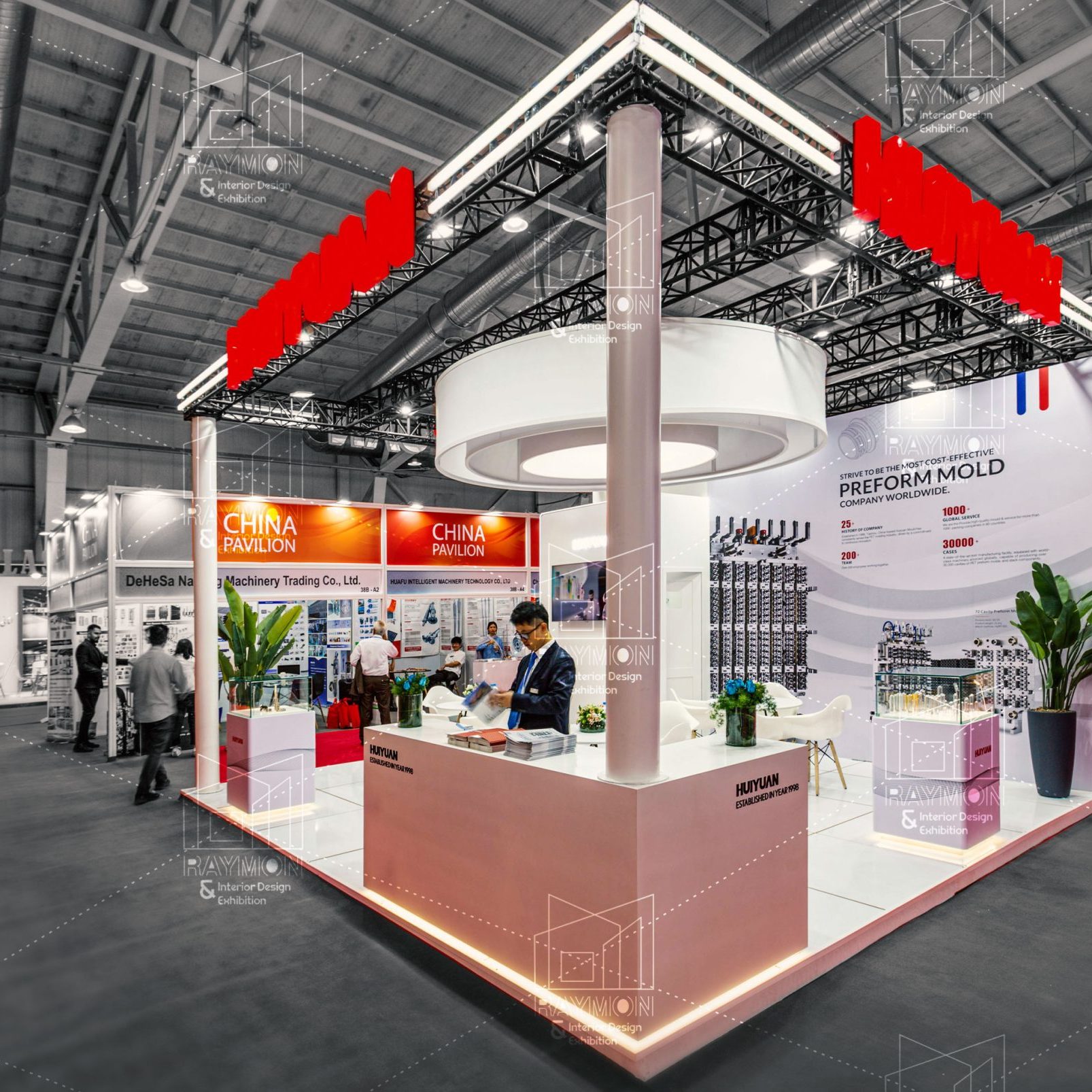 طراحی و ساخت غرفه HUIYUAN سال 1404