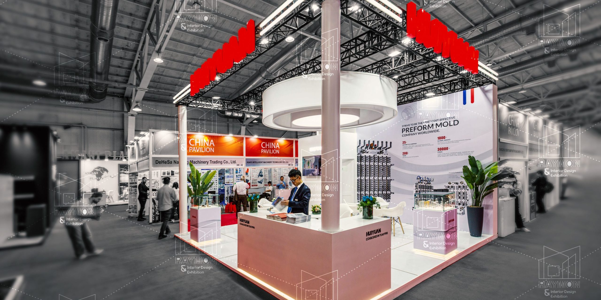 طراحی و ساخت غرفه HUIYUAN سال 1404