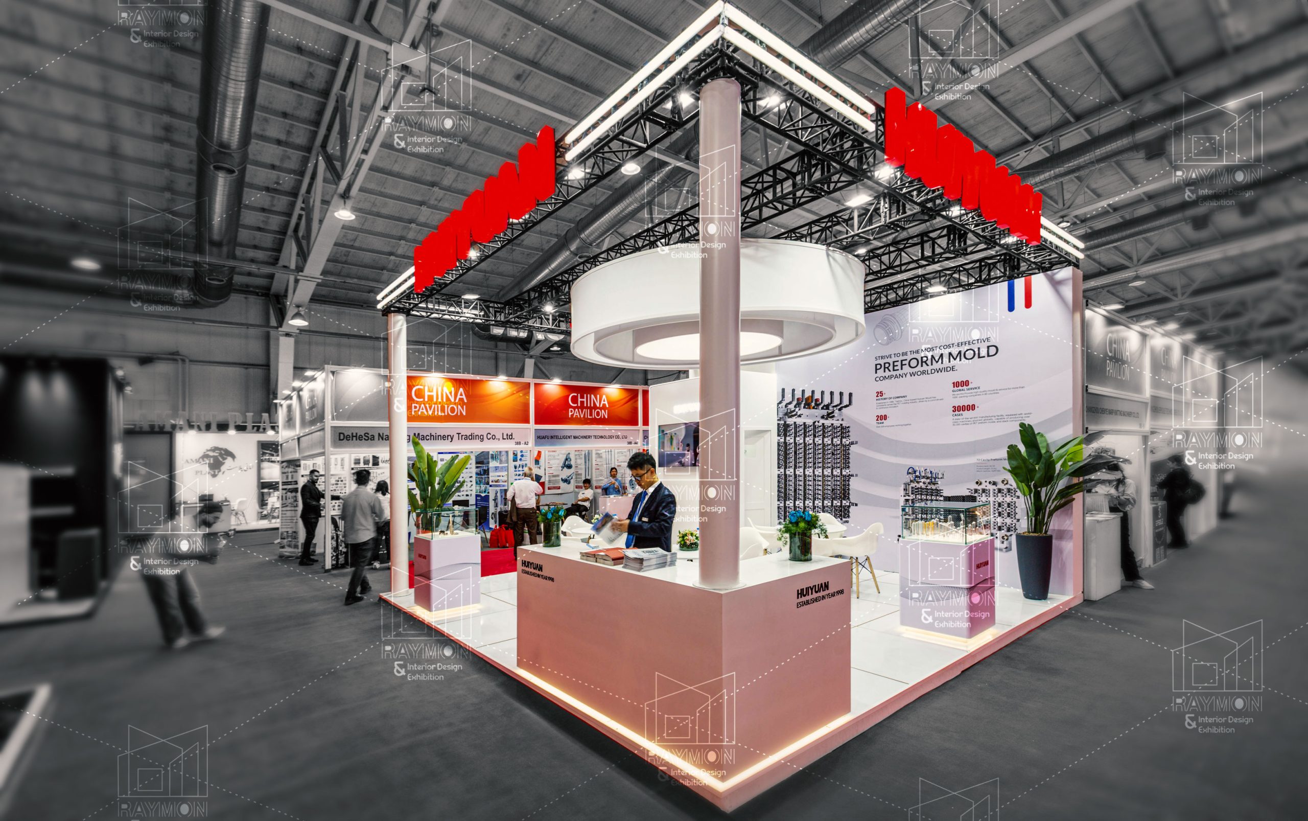 طراحی و ساخت غرفه HUIYUAN سال 1404